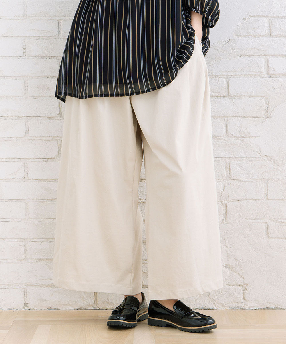 【sabstreet bis】【web限定】 ストレッチゆるタックワイドパンツ【先行予約】