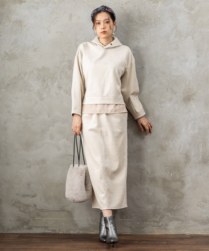 【FONT LAB】起毛ダンボールフーディーセットアップ