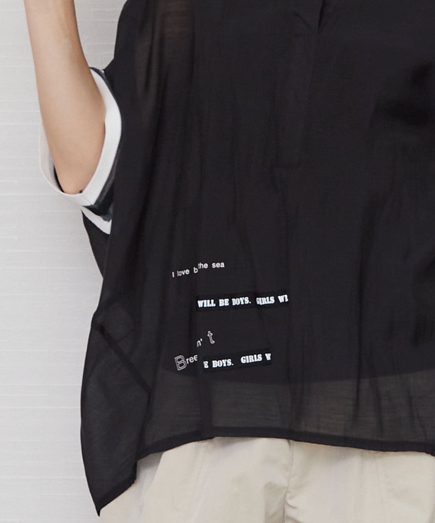 【FONT LAB】メッセージワイドドルマン シアーシャツ | JETSET SOLO PLUS(ジェットセットソロプラス) 公式通販 | インポート レディース ファッション きれいめカジュアル