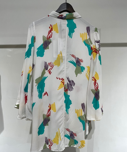 SKFK ペイントプリントシャツ