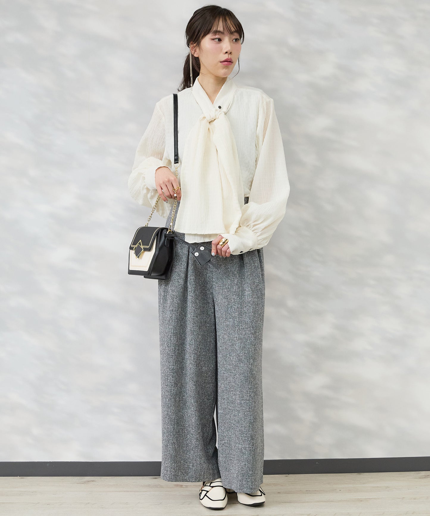 ブラウス ボウタイ 卒業式 入学式 オケージョン ボウタイブラウス