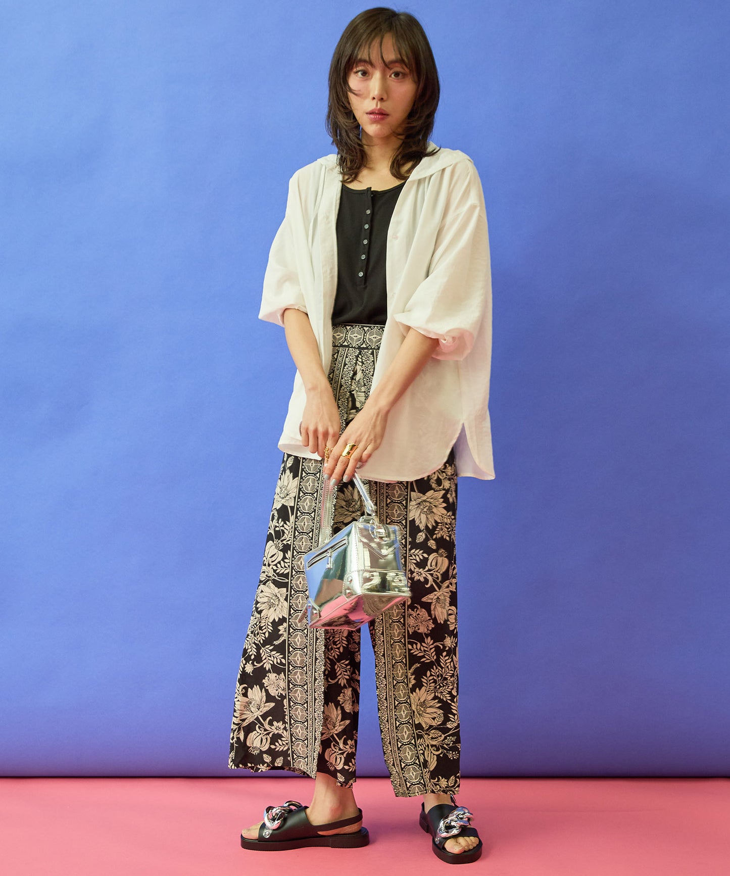 【FONT LAB】ナチュラルエアータンブラーフーディーブラウス