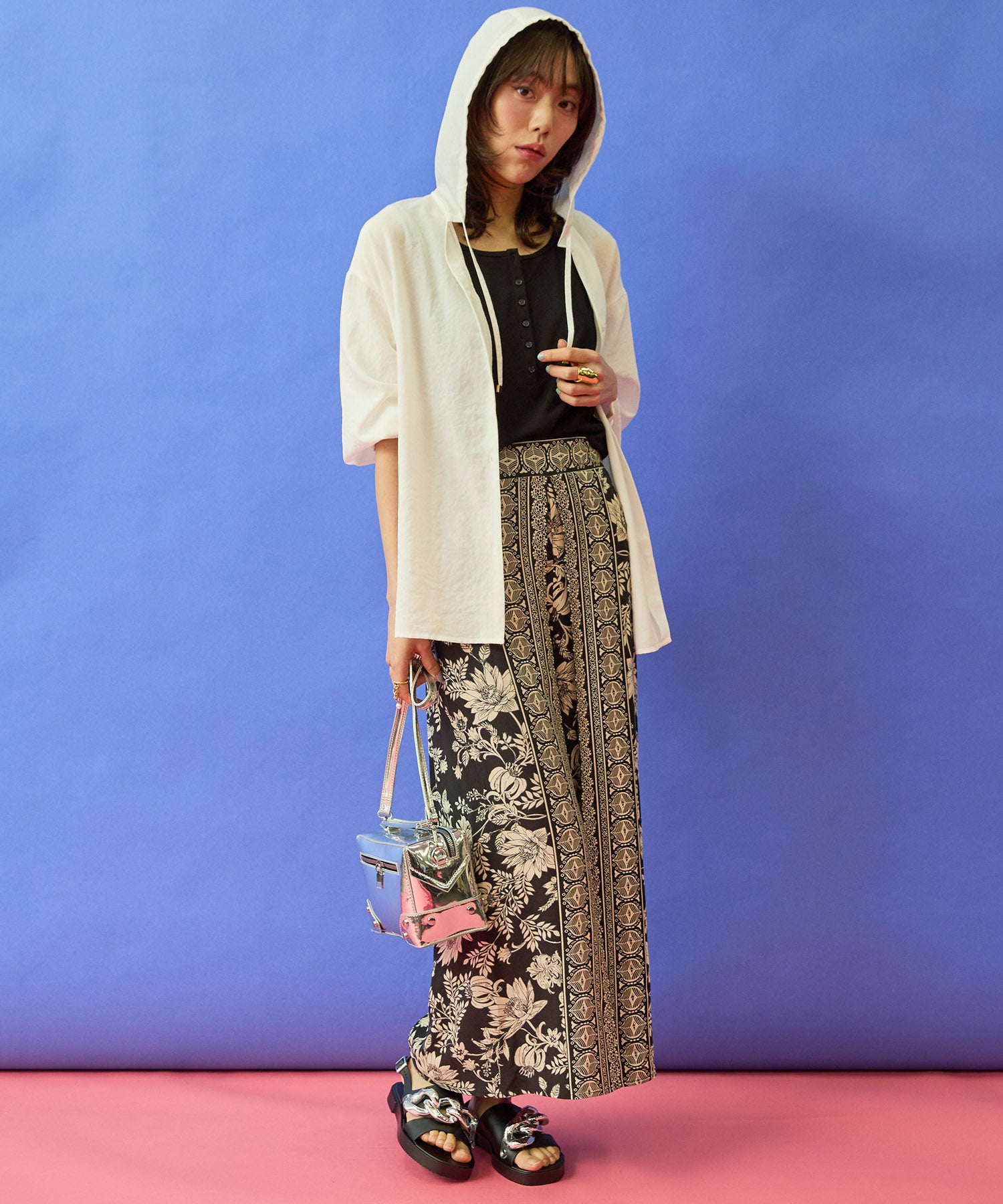 【FONT LAB】ナチュラルエアータンブラーフーディーブラウス