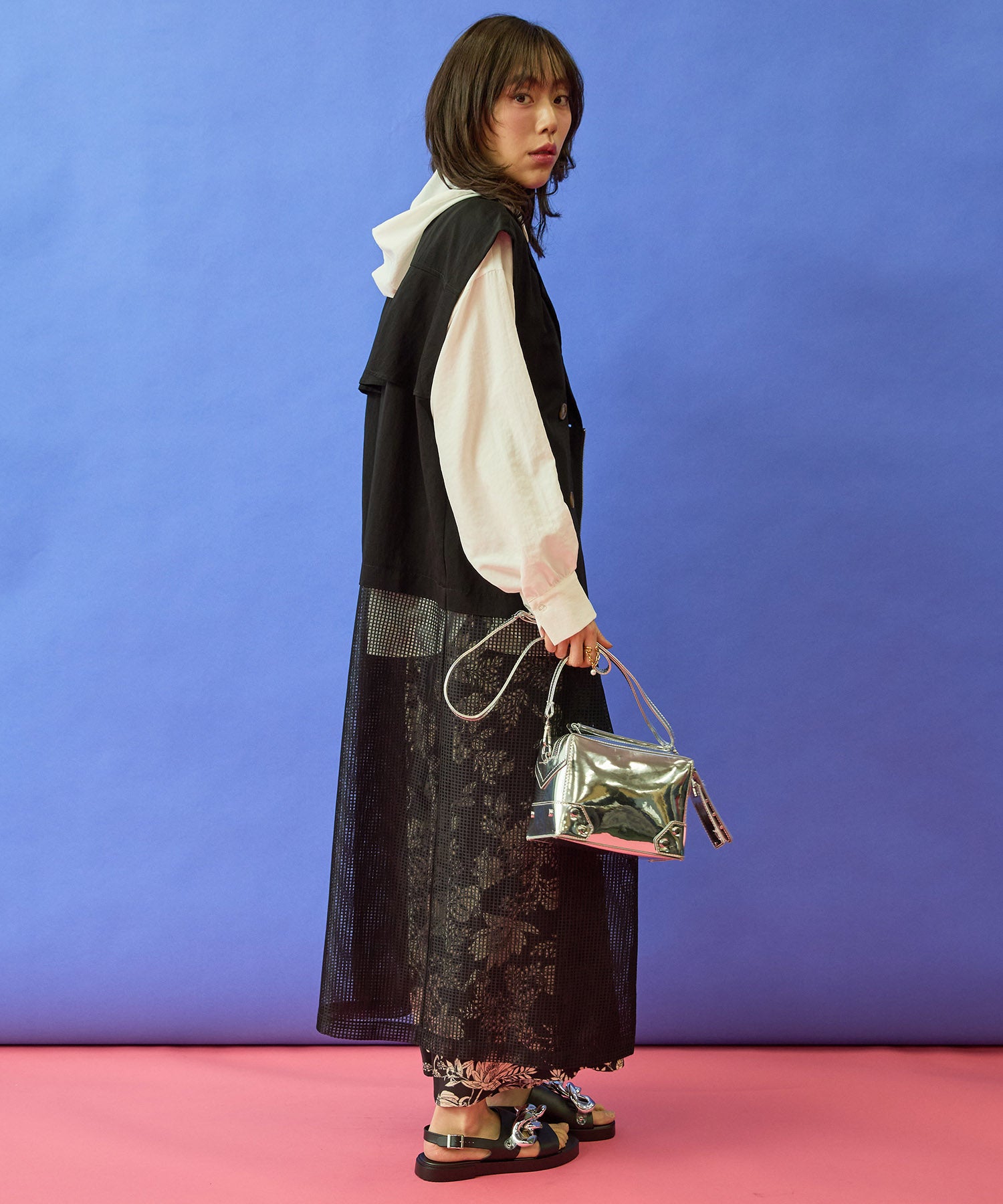 【FONT LAB】ナチュラルエアータンブラーフーディーブラウス