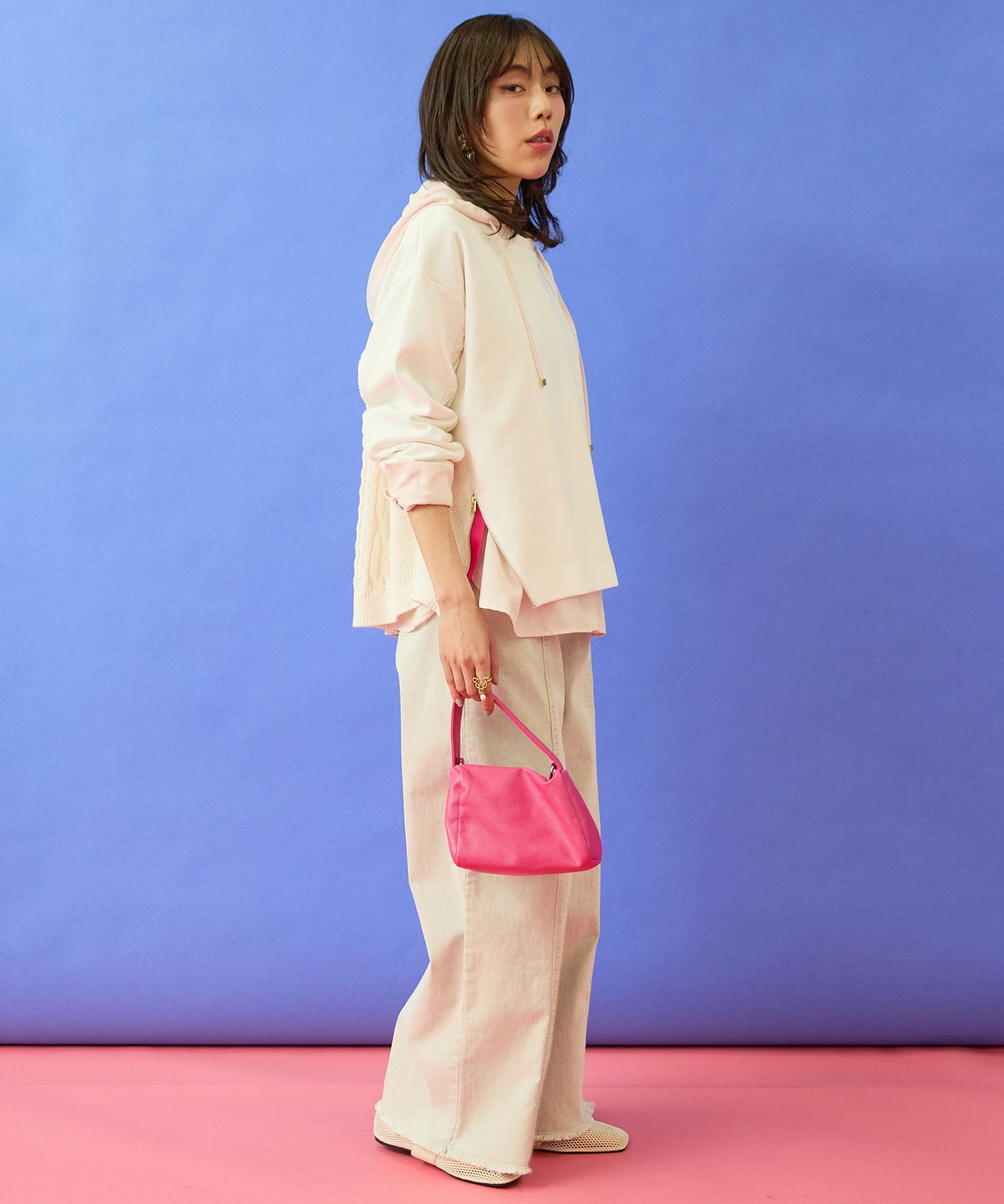 【FONT LAB】ナチュラルエアータンブラーフーディーブラウス