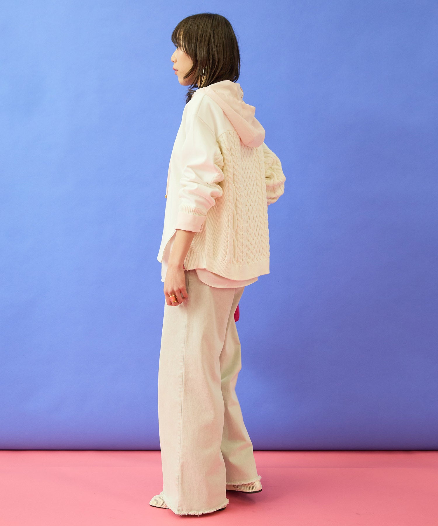 【FONT LAB】ナチュラルエアータンブラーフーディーブラウス