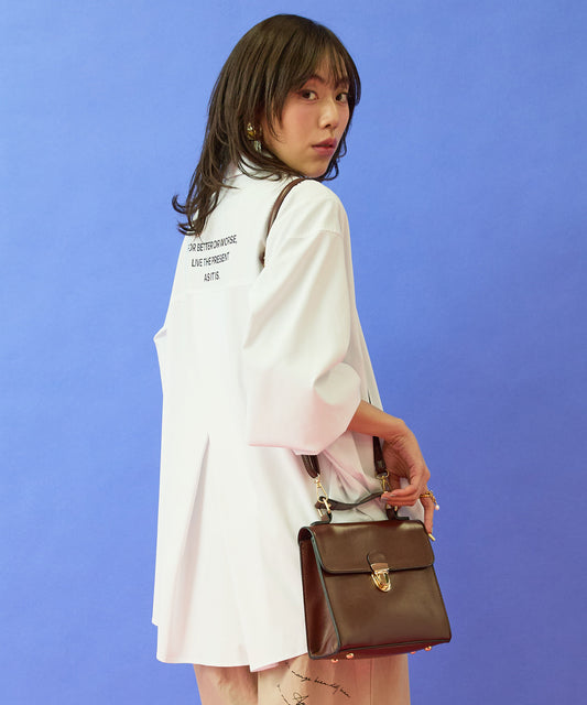 【FONT LAB】バックロゴフレアシャツ