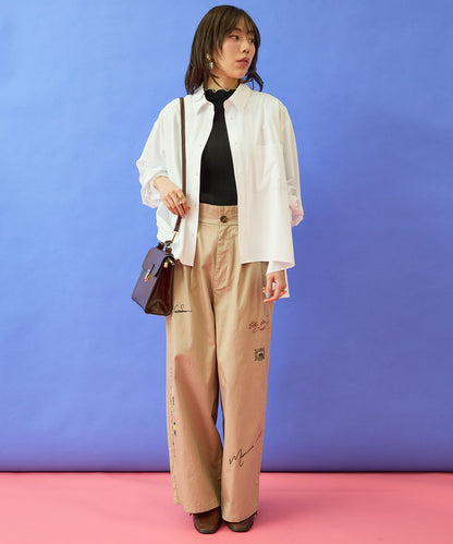 【FONT LAB】バックロゴフレアシャツ