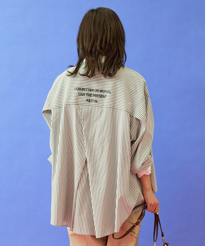 【FONT LAB】バックロゴフレアシャツ