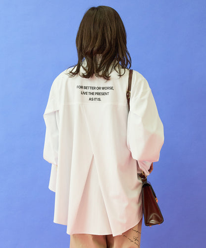 【FONT LAB】バックロゴフレアシャツ