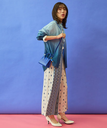 【FONT LAB】シアーコットングラデーションシャツ