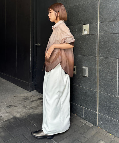 【FONT LAB】シアーコットングラデーションシャツ