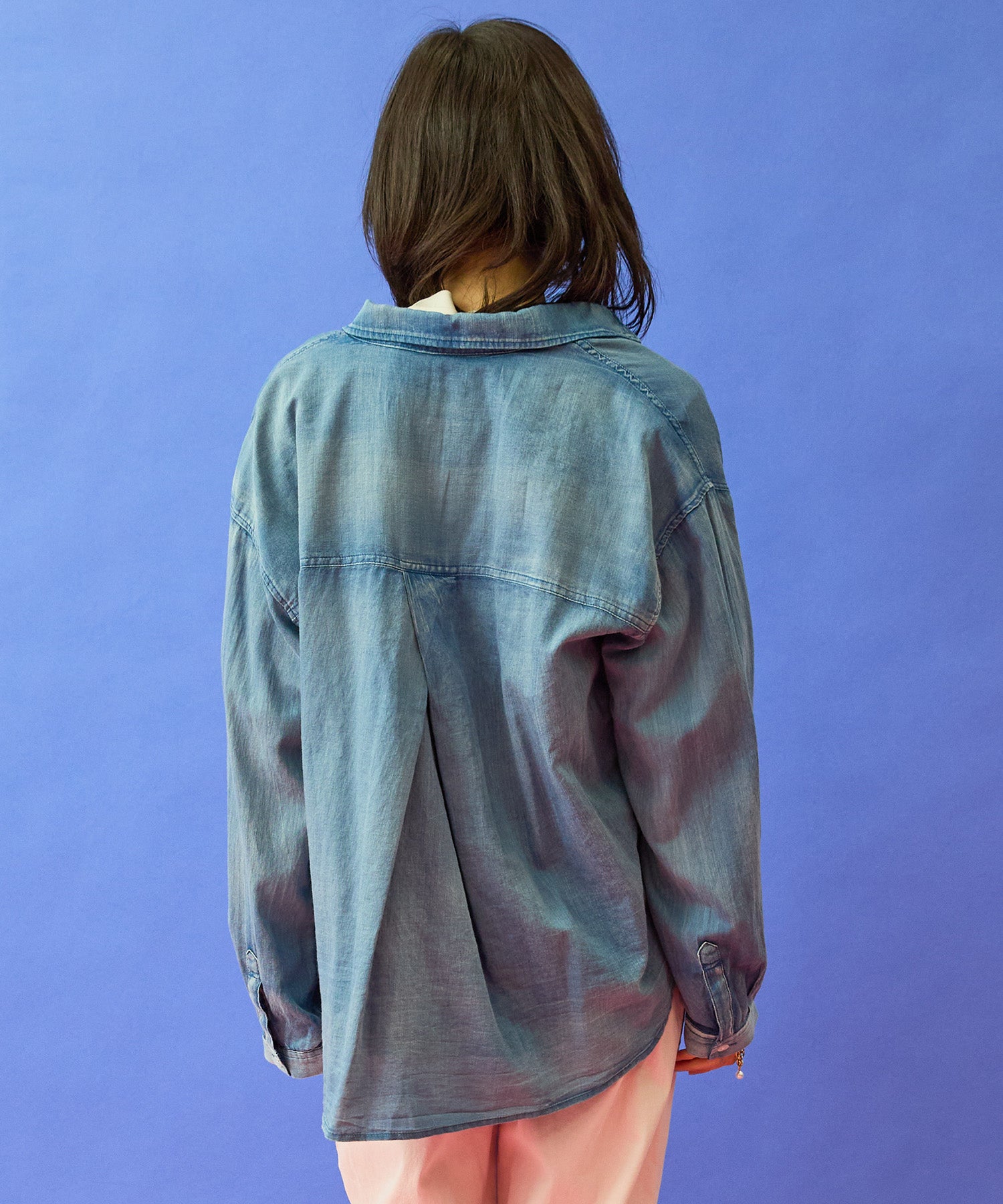 【FONT LAB】シアーデニム2WAYシャツ