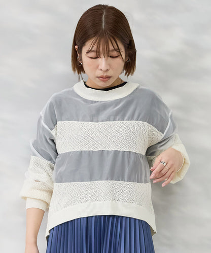 ブラウス レディース オーガンジー デザインブラウス