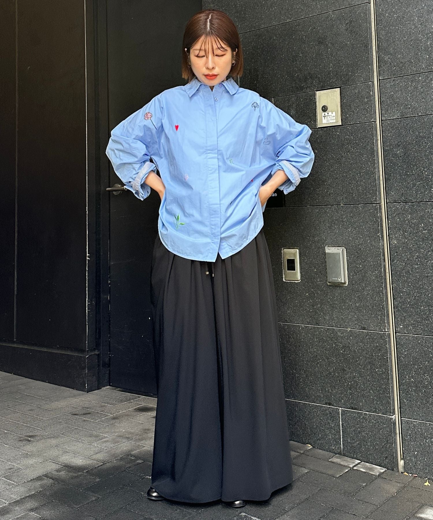 【NUMPH】エンブロイダリーシャツ