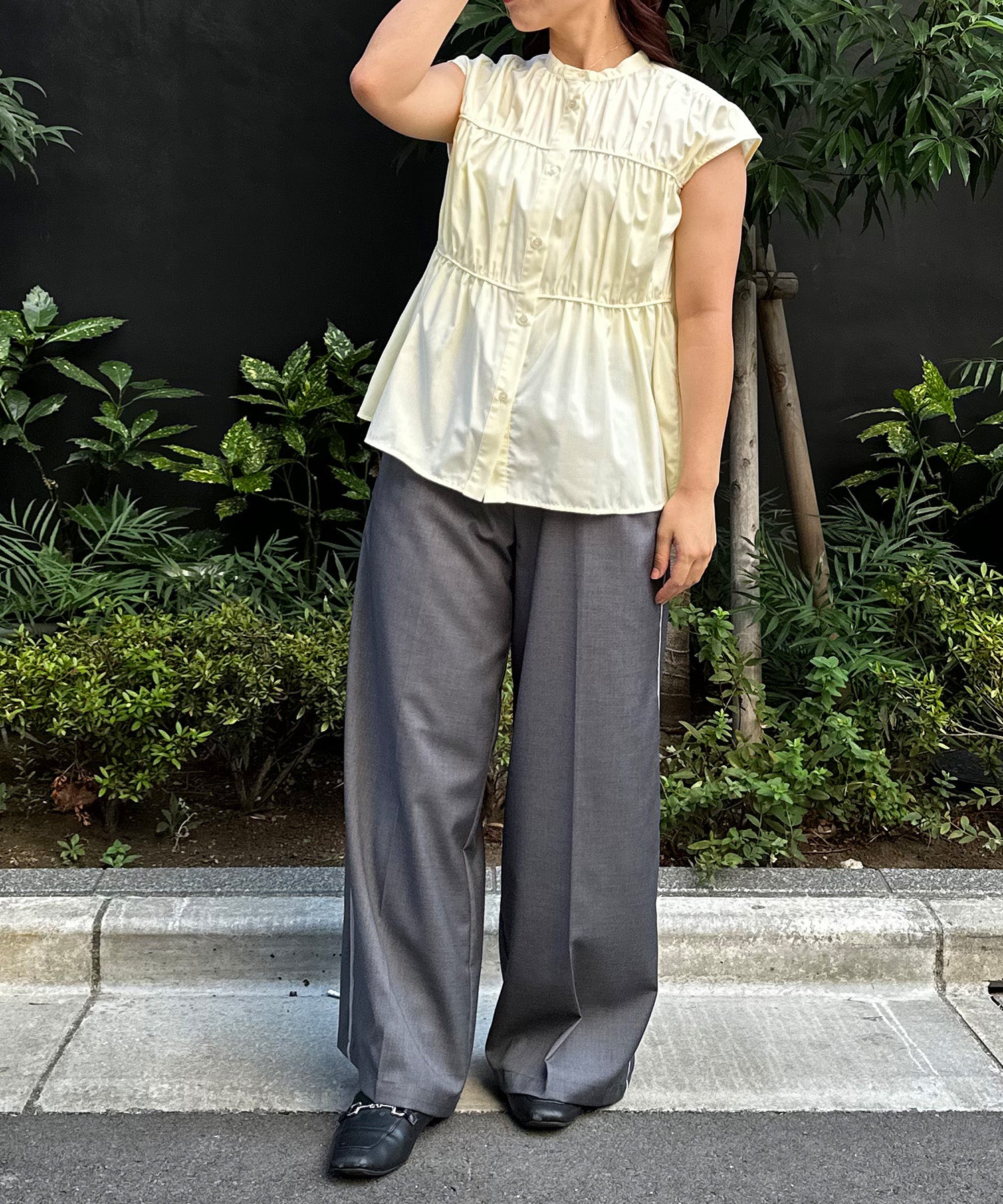 レディース フロント ギャザー トップス｜JETSET SOLO PLUS(ジェット