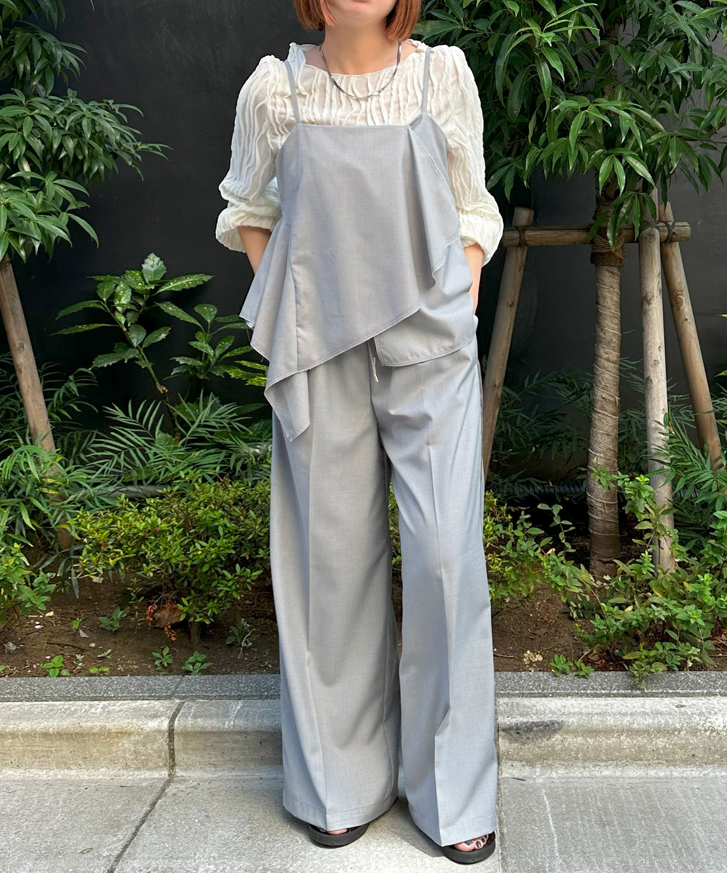 レディース キャミソール アシンメトリー レイヤード｜JETSET SOLO