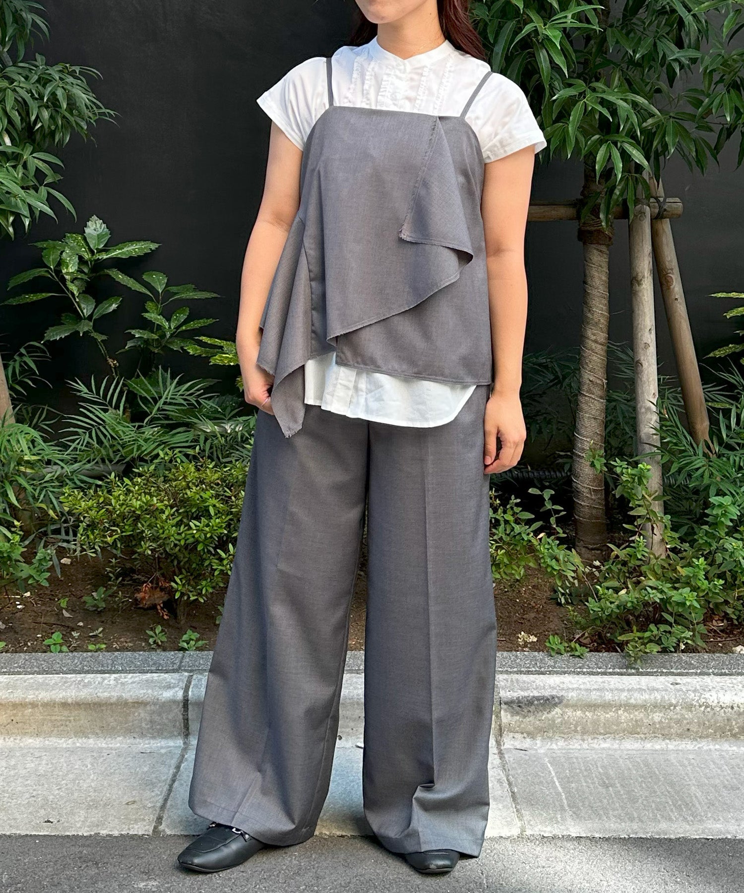 レディース キャミソール アシンメトリー レイヤード｜JETSET SOLO