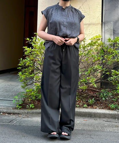 【INNOWAVE】サテンドットプリントブラウス