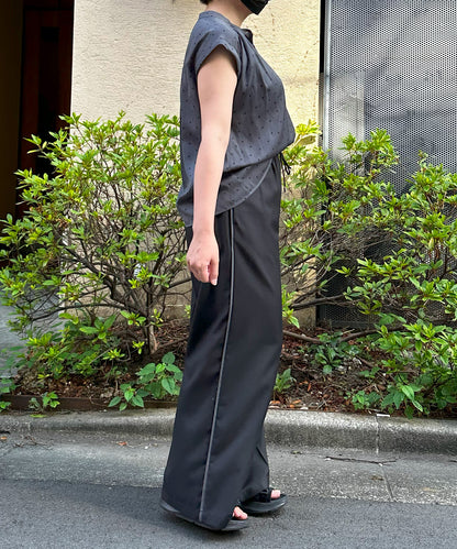 【INNOWAVE】サテンドットプリントブラウス