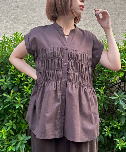 レディース シャーリング ギャザー ブラウス｜JETSET SOLO PLUS(ジェットセットソロプラス) 公式通販｜レディース ファッション きれいめカジュアル