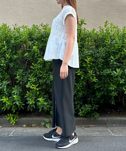 【INNOWAVE】シャーリングローンブラウス