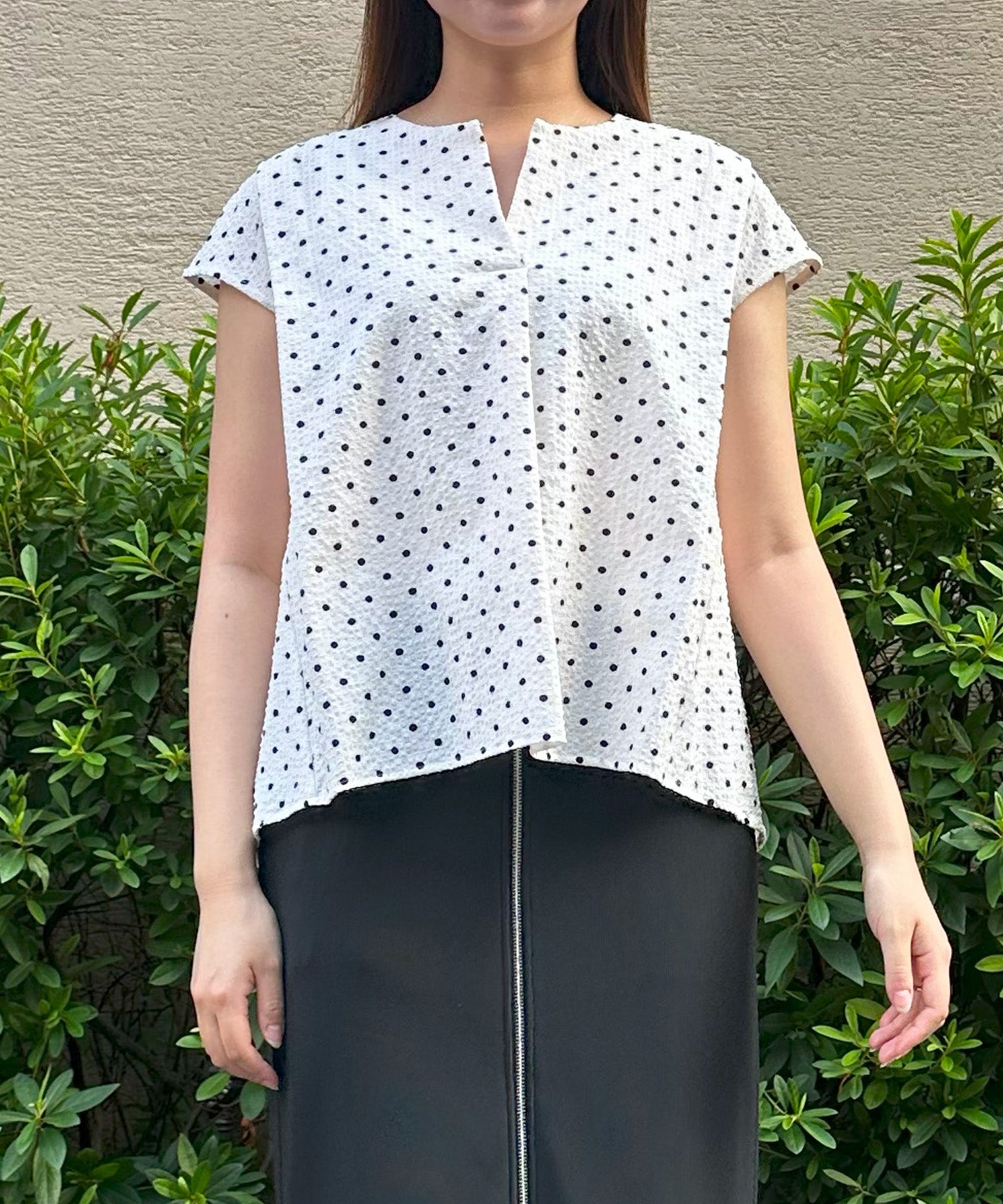 レディース キーネック ドット ブラウス｜JETSET SOLO PLUS(ジェットセットソロプラス) 公式通販｜レディース ファッション きれいめカジュアル