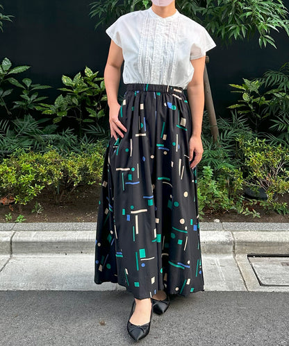 【INNOWAVE】ミニフリルローンブラウス