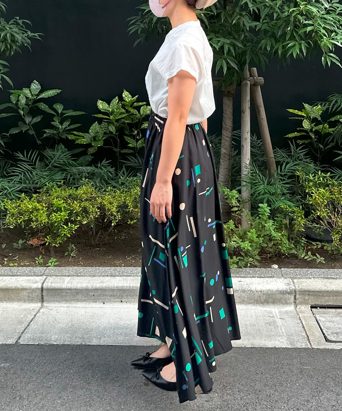 【INNOWAVE】ミニフリルローンブラウス