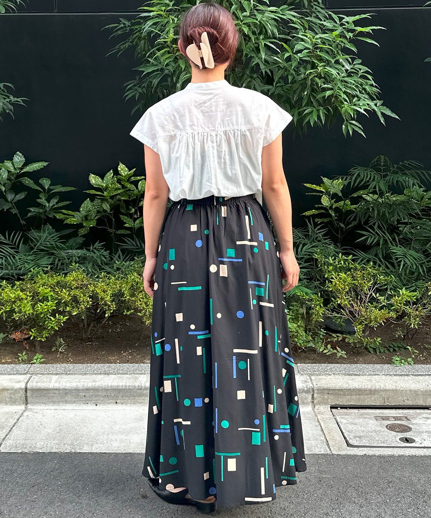 【INNOWAVE】ミニフリルローンブラウス