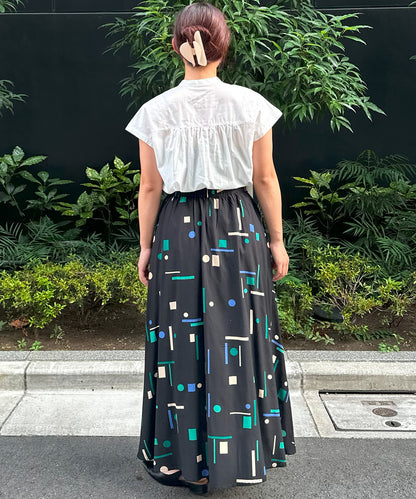 【INNOWAVE】ミニフリルローンブラウス