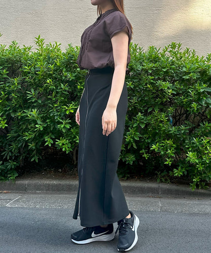 【INNOWAVE】ミニフリルローンブラウス