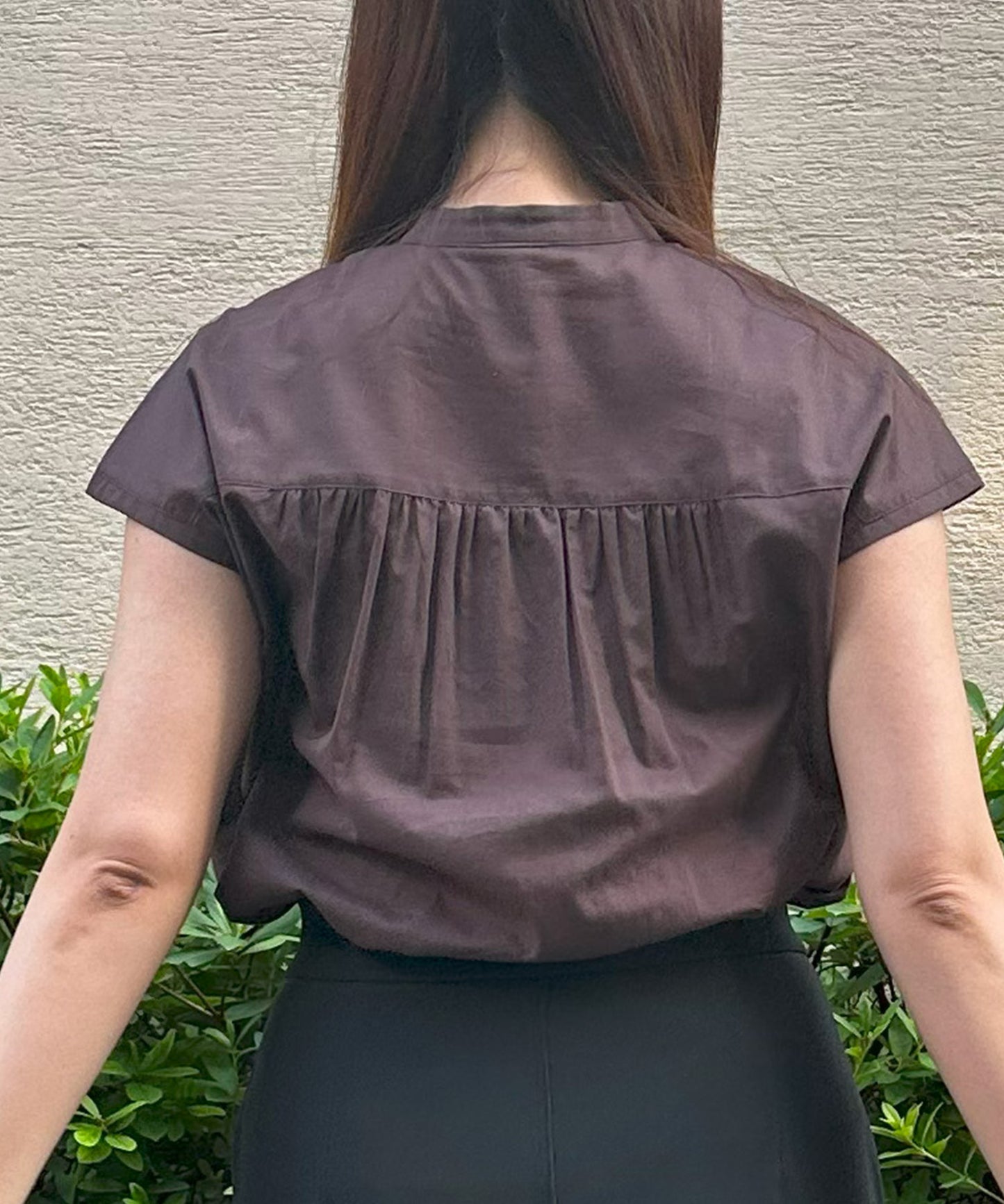 【INNOWAVE】ミニフリルローンブラウス