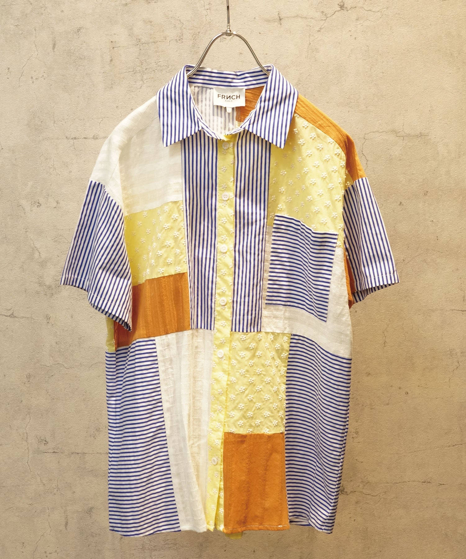 【SAMPLE】 FRNCH　パッチワークシャツ