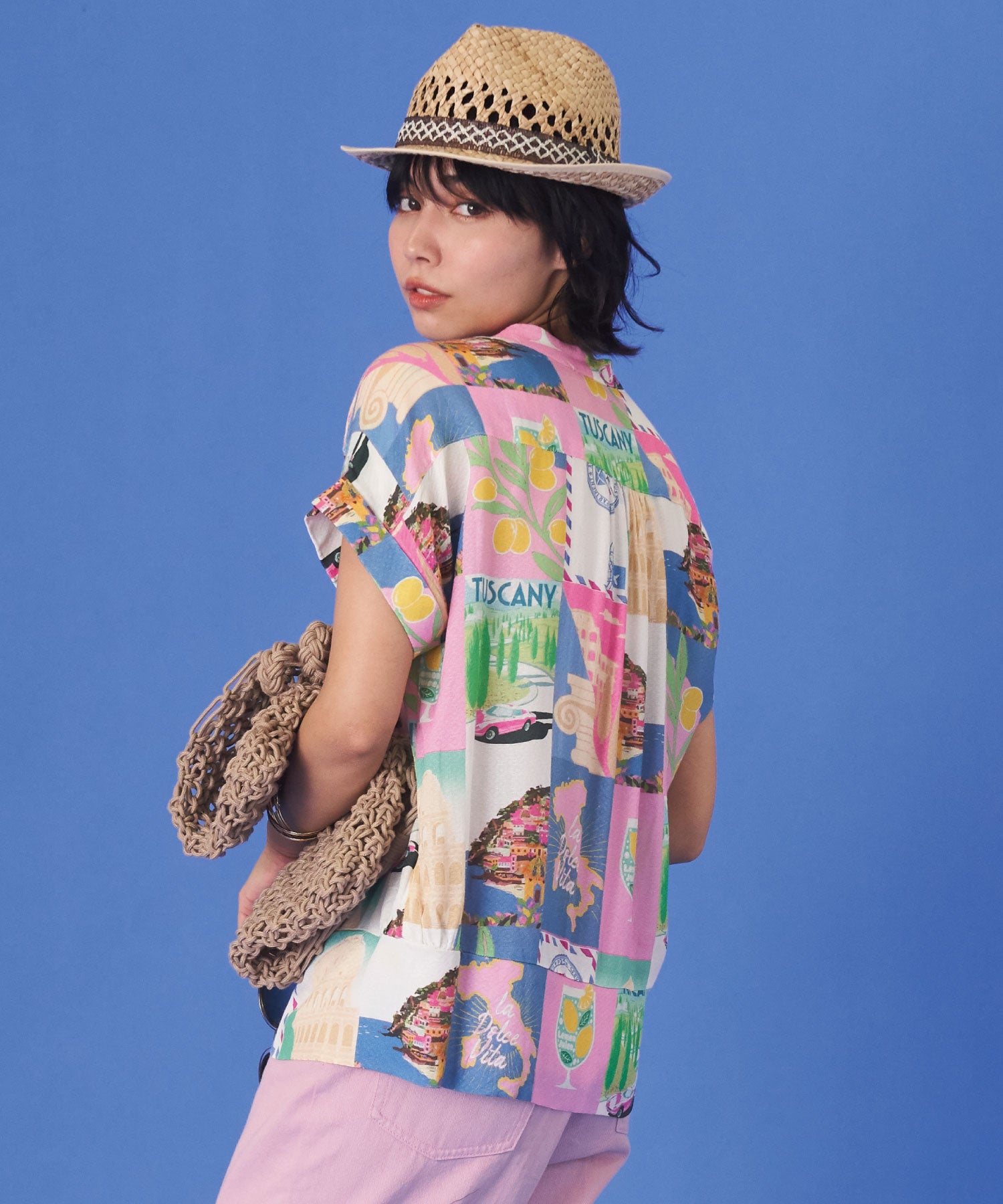 SAMPLE】 LEO＆UGO スカーフプリントシャツ｜ファッション通販の