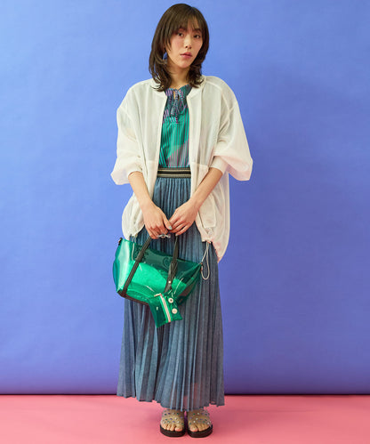 【la fée maraboutée】ストライプジオメトリックブラウス