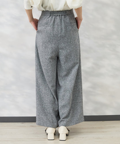 【JETSET SOLO PLUS】ツイードワイドタックパンツ