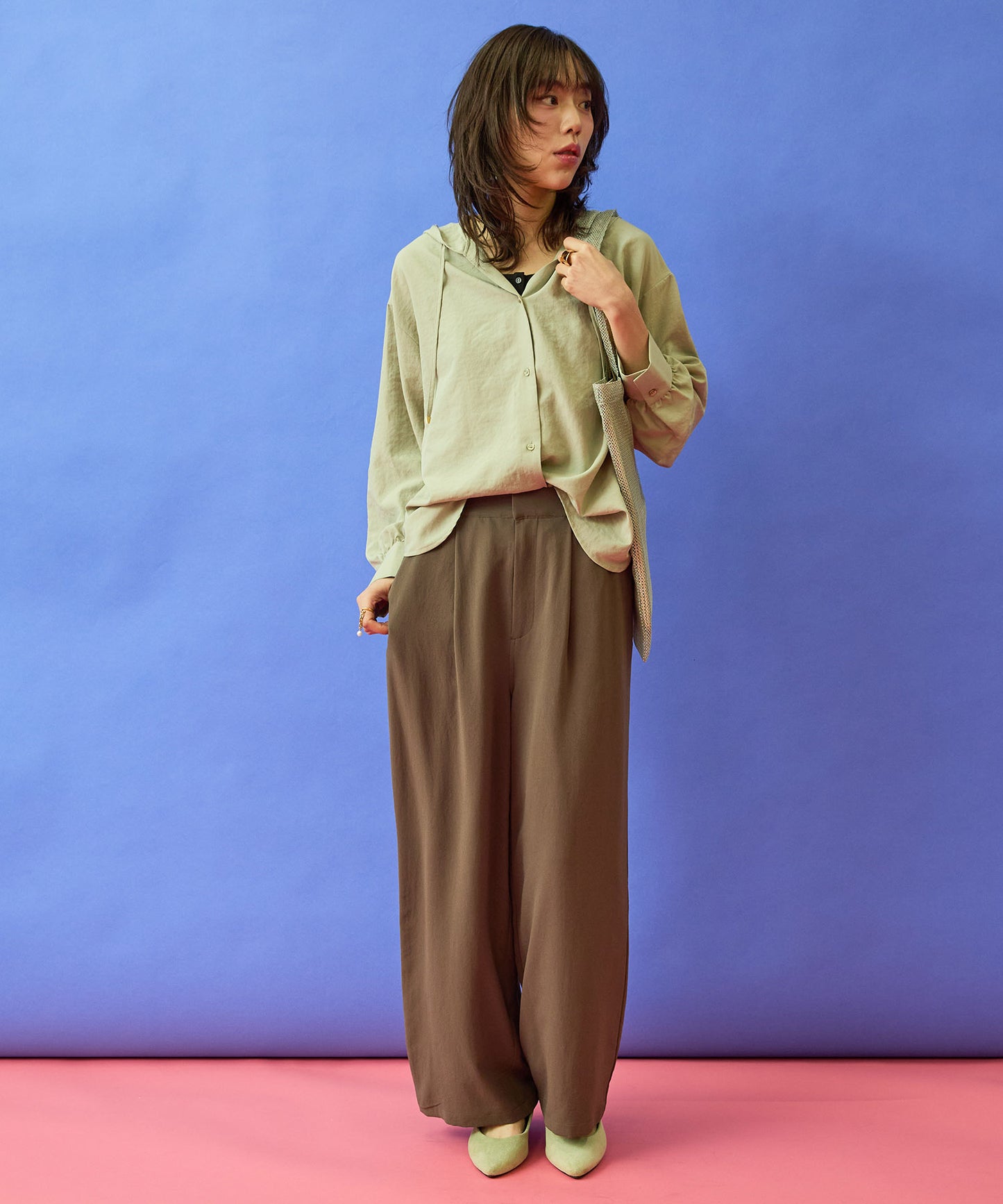 【JETSET SOLO PLUS】マルチファンクションイージーストレートパンツ