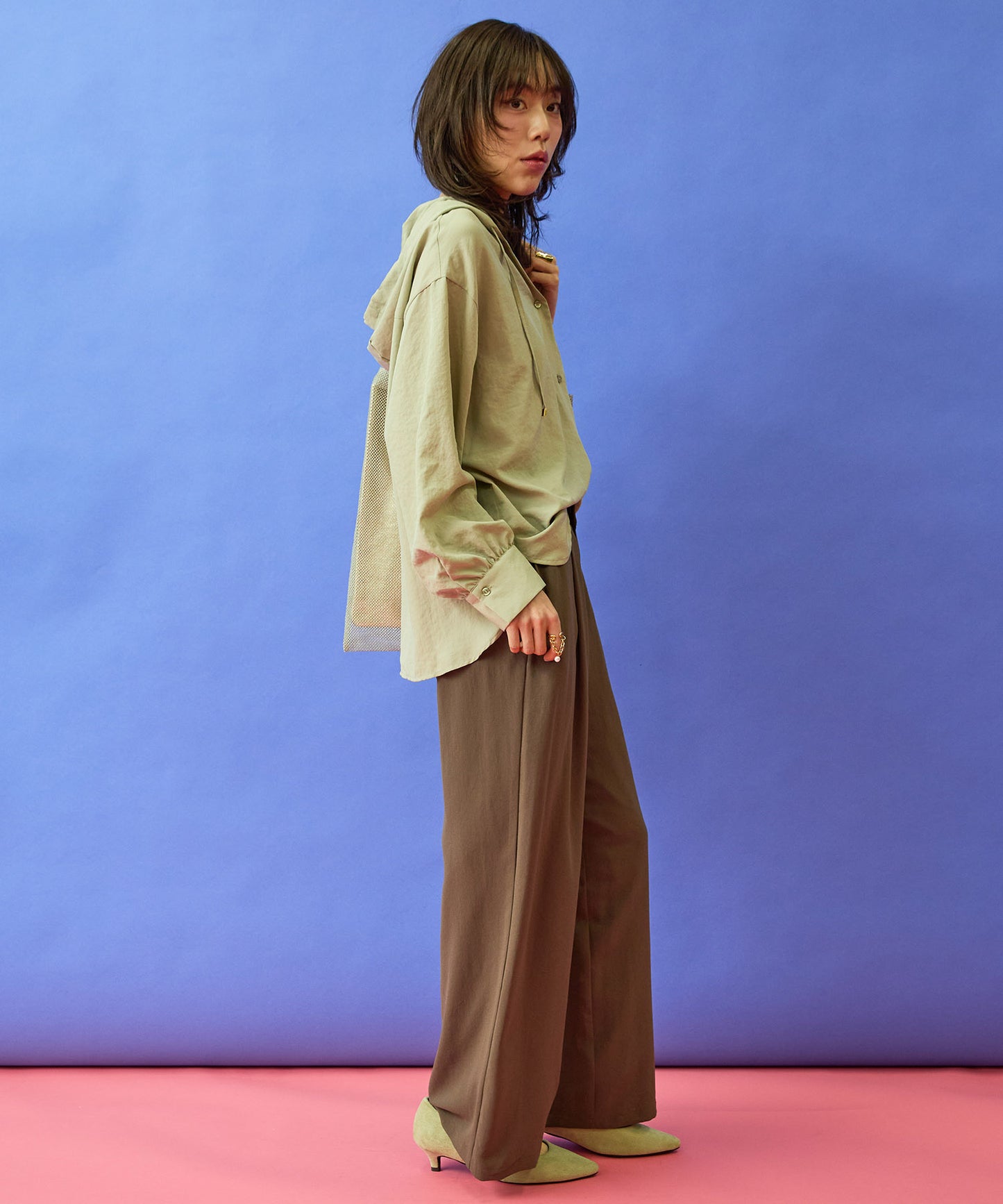 【JETSET SOLO PLUS】マルチファンクションイージーストレートパンツ