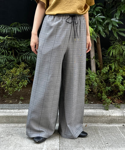 【INNOWAVE】【R】グレンチェックストレートパンツ