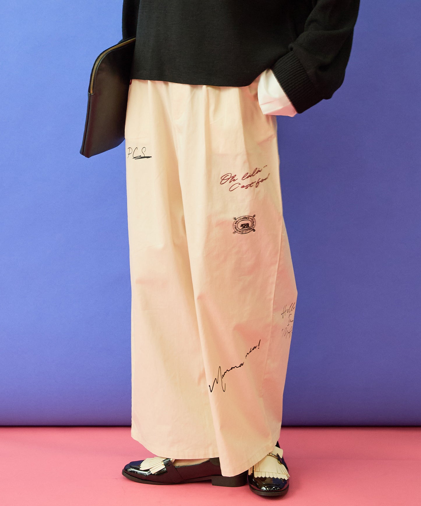 【FONT LAB】グラフィティプリントチノパン