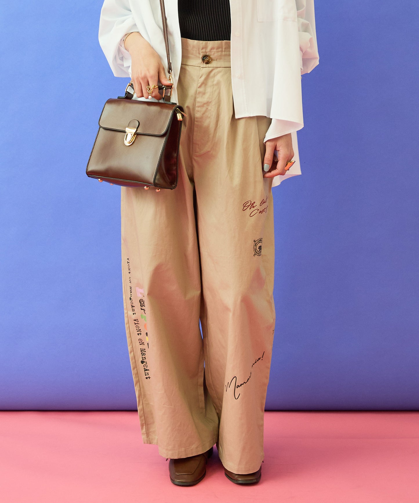 【FONT LAB】グラフィティプリントチノパン