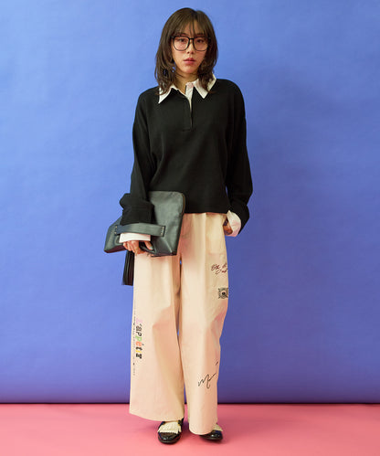 【FONT LAB】グラフィティプリントチノパン