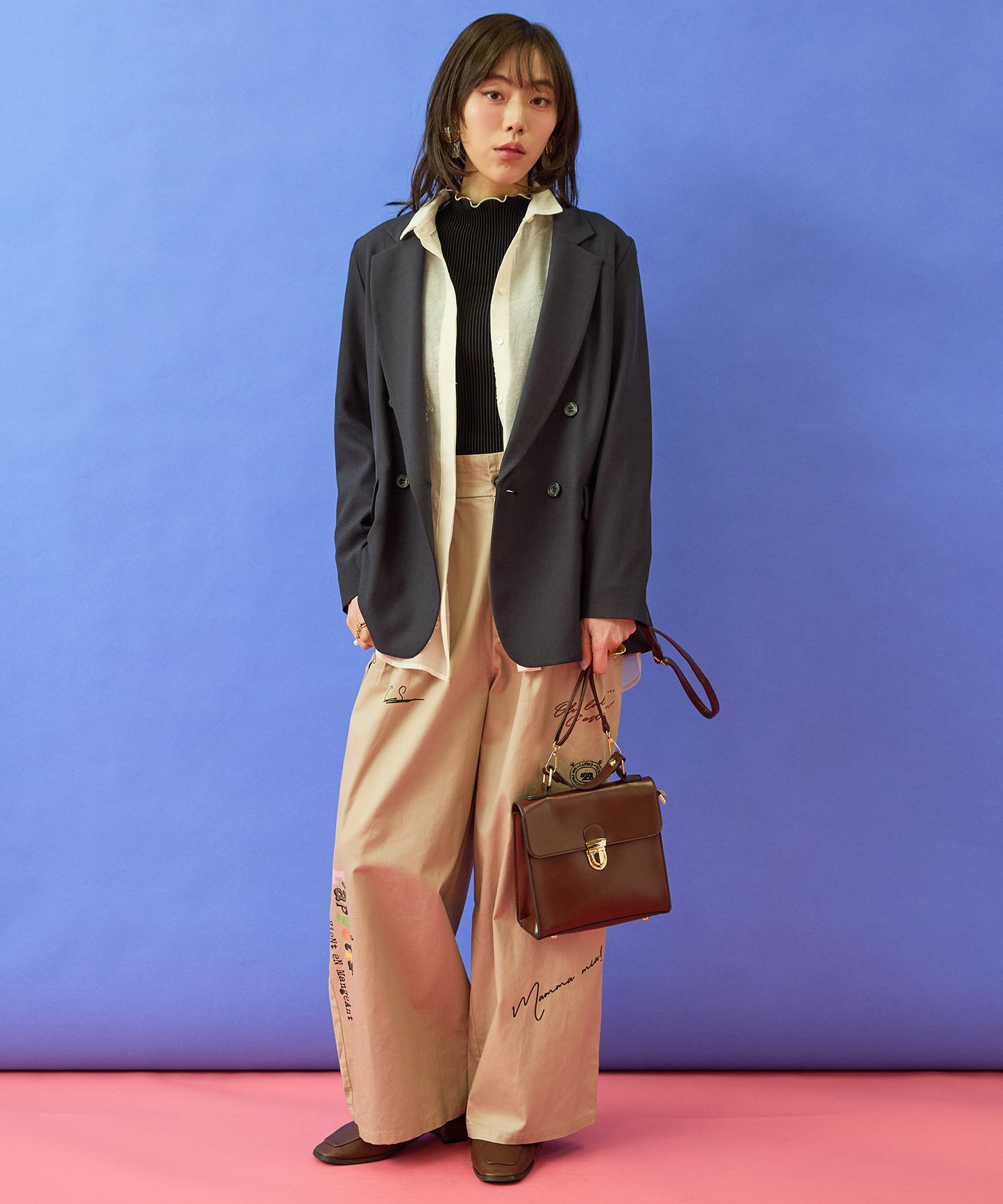 【FONT LAB】グラフィティプリントチノパン