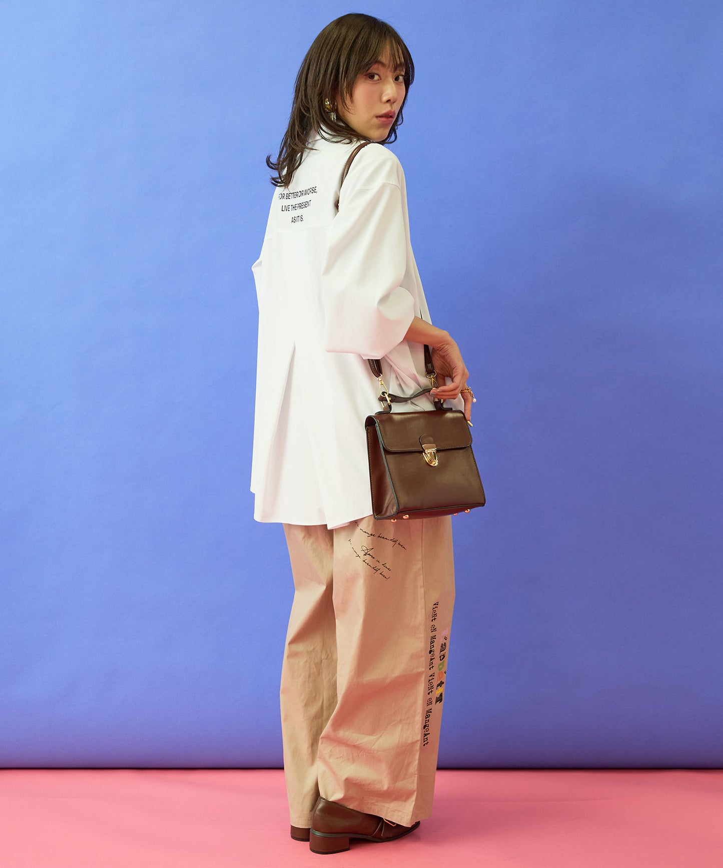 【FONT LAB】グラフィティプリントチノパン