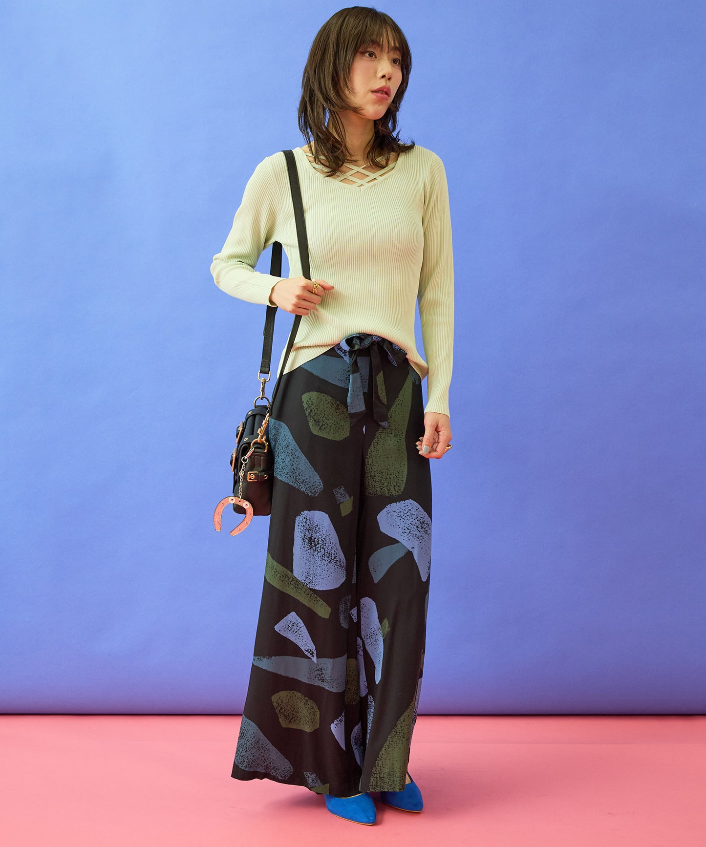 【SKFK】BIGストーンプリントパンツ