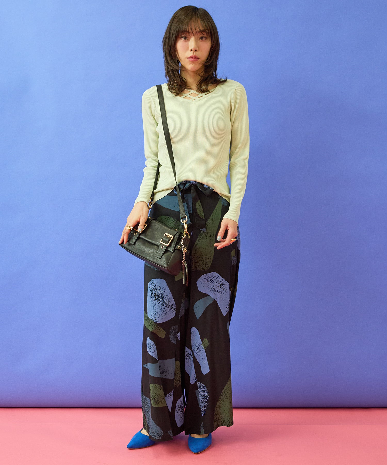 【SKFK】BIGストーンプリントパンツ