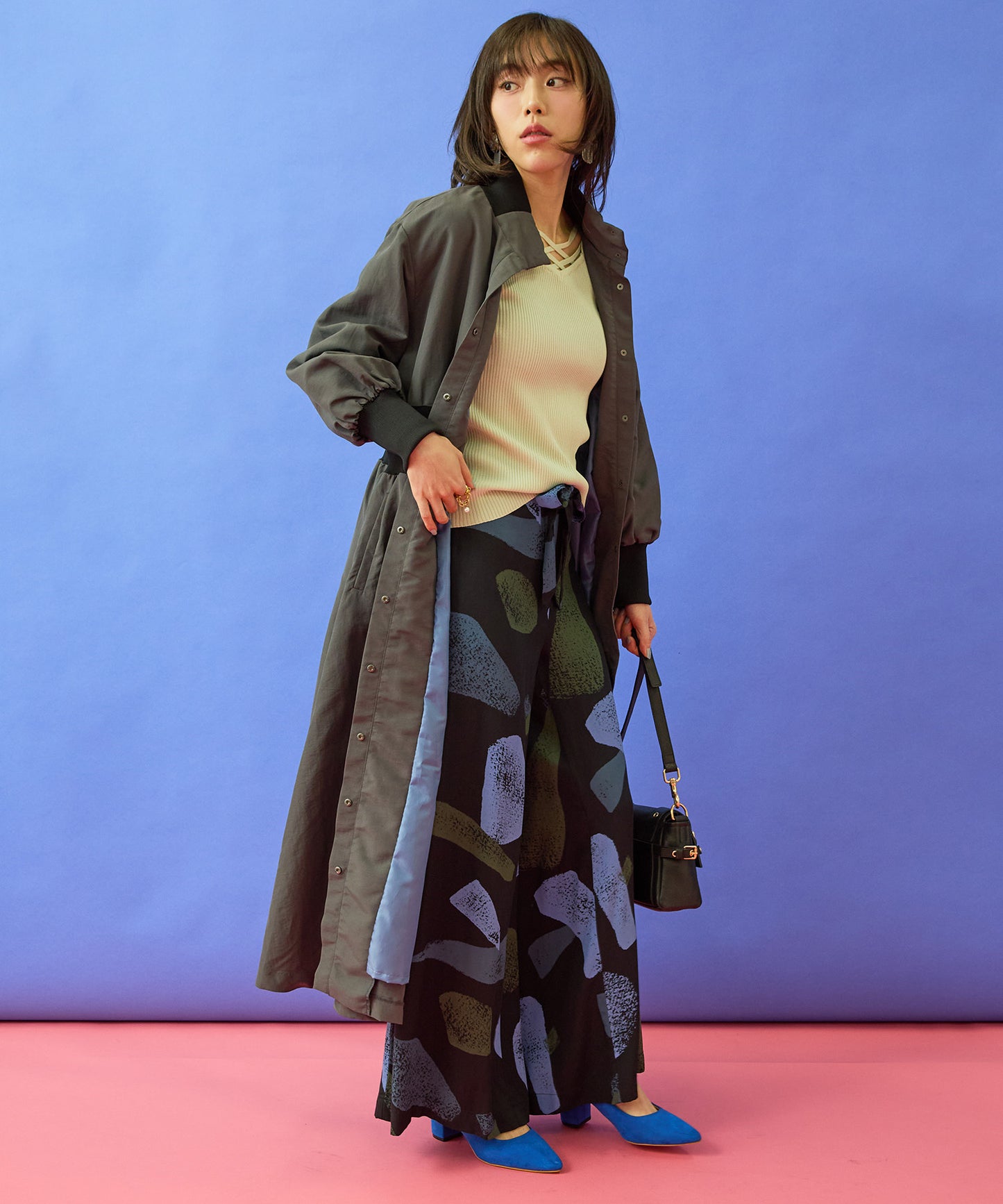 【SKFK】BIGストーンプリントパンツ