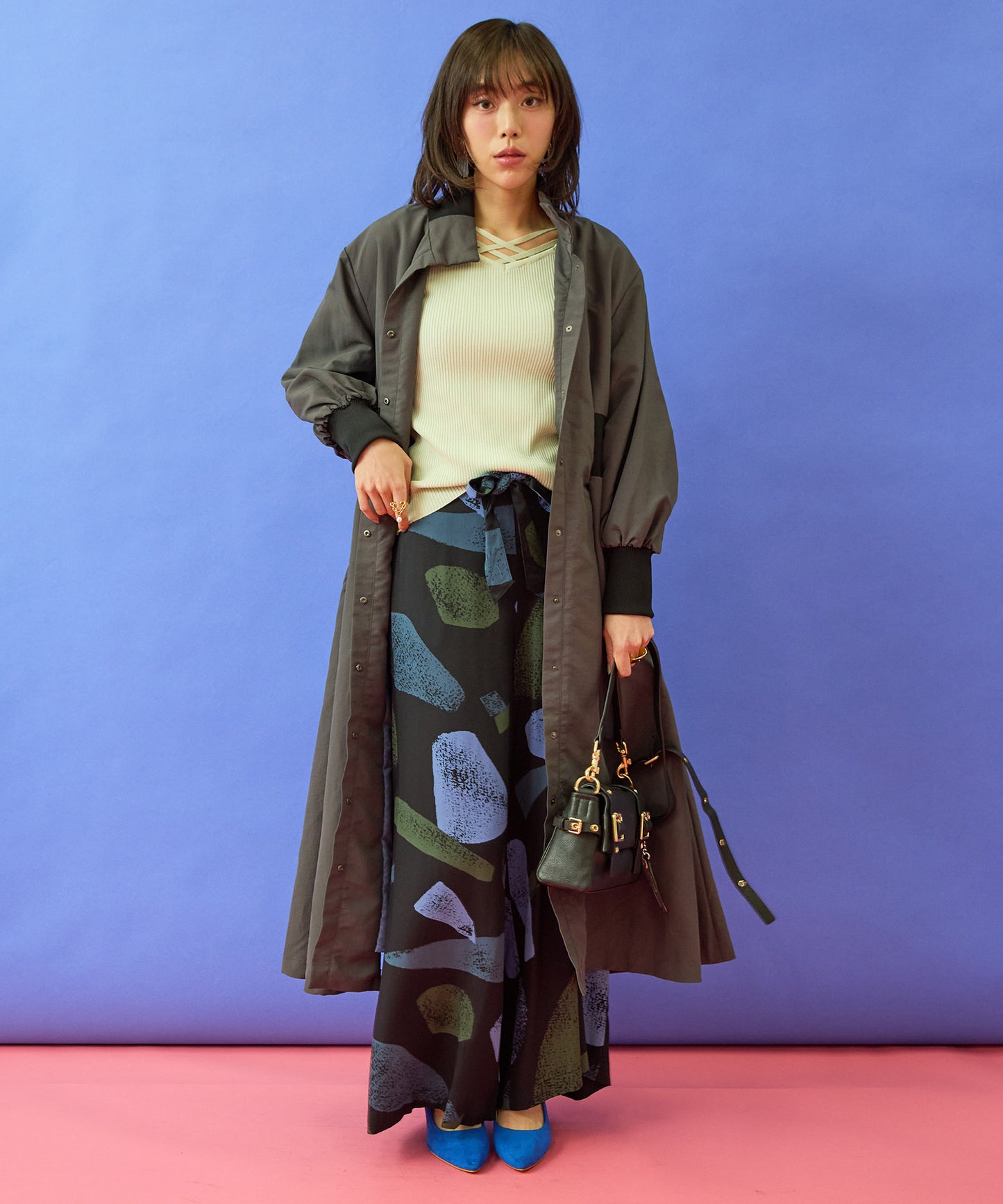 【SKFK】BIGストーンプリントパンツ