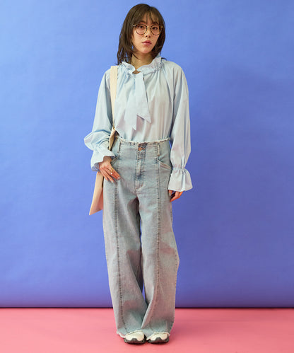 【FONT LAB】フリンジワイドデニム’26